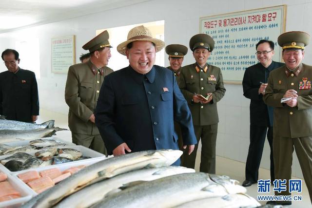 金正恩視察石幕大西洋鮭種魚場和洛山海鮭養魚事業所