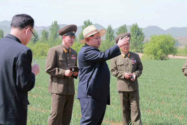 金正恩戴草帽視察田間地頭 支持建現代化溫室