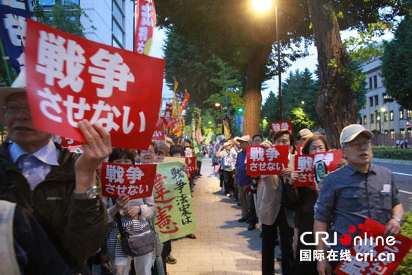 安保法案不得民心 日本市民連日在國會周圍舉行集會