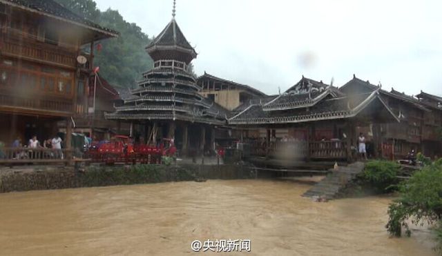 貴州"千戶侗寨"遇十年最強降雨 洪水急如猛獸