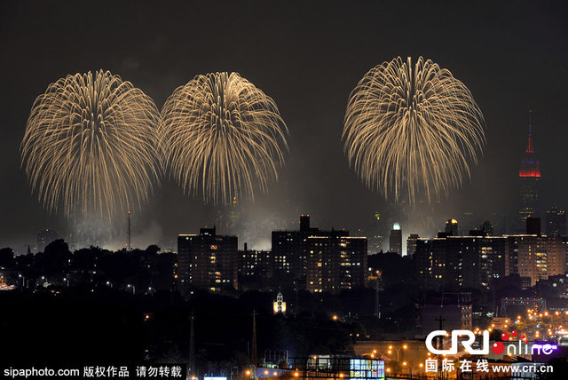 美國多地慶祝獨立日 盛大煙火璀璨天空