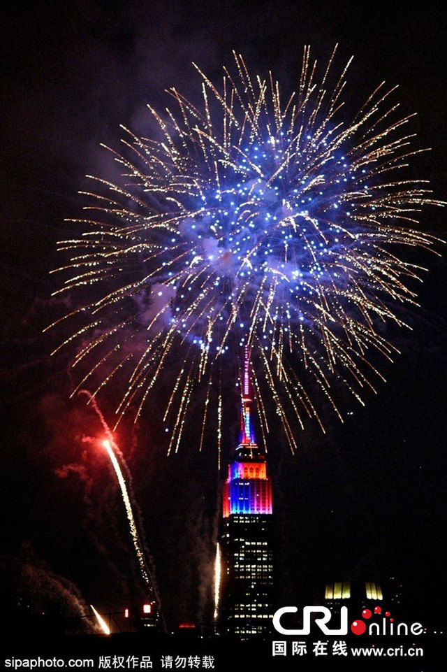 美國多地慶祝獨立日 盛大煙火璀璨天空