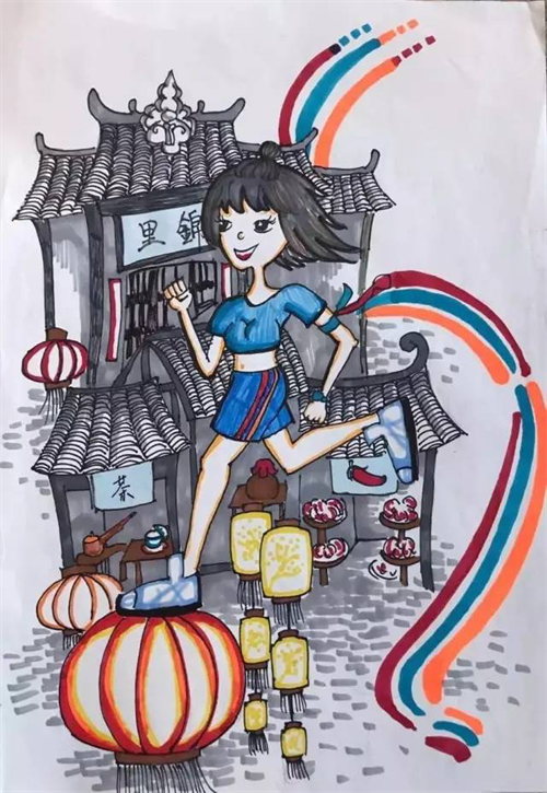 以童心觀察成都 籍摯愛感受生活 執畫筆描繪成馬