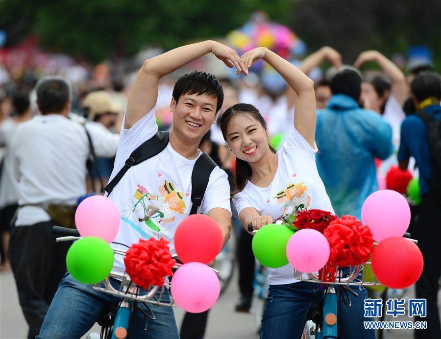 山西永濟：單車婚禮 情定七夕