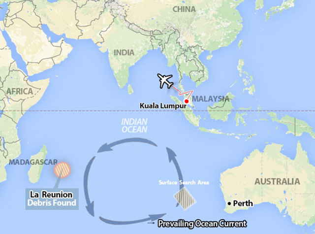 法屬留尼汪島現飛機殘骸 專家：不排除來自MH370