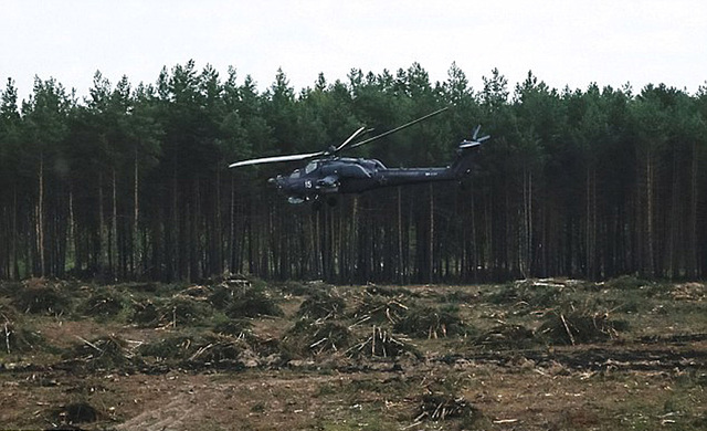 俄羅斯一架武裝直升機在航空表演中墜毀