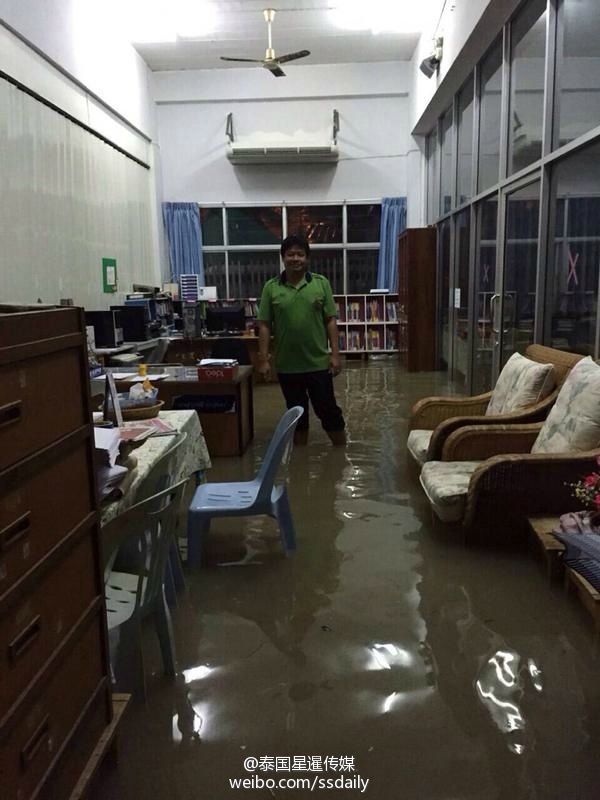 颱風暴雨過境泰國 芭提雅城內澇嚴重