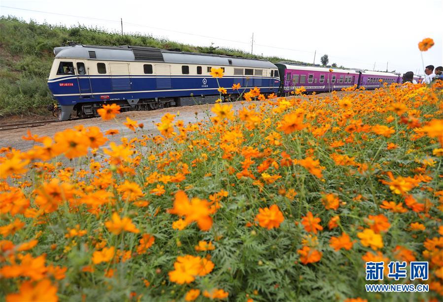 秦皇島山海旅遊觀光火車進行運行測試