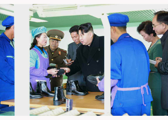 金正恩視察朝鮮皮鞋廠 左手纏繃帶疑似受傷