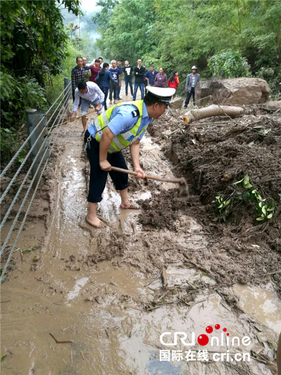 已過審【社會民生 列表】 挽起褲管“鋤地” 網友點讚交巡警添“新技能”