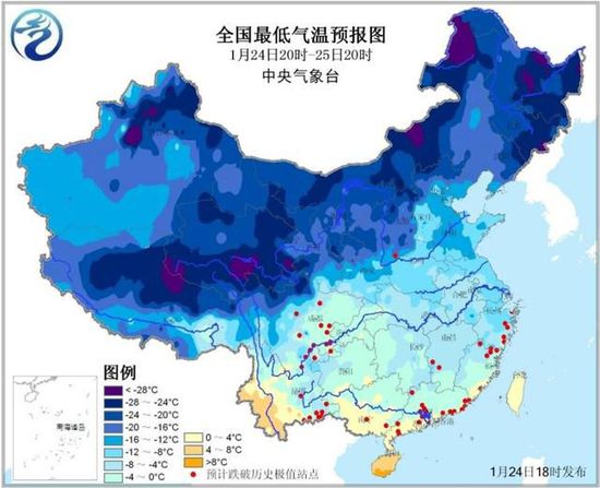 寒潮接近尾聲：北方迅速回暖 南方今日降至谷底