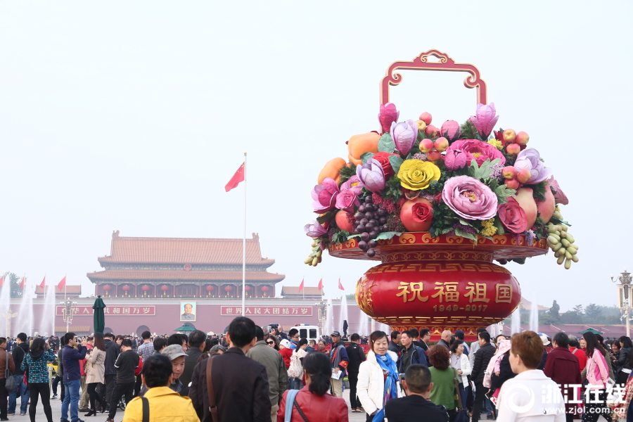 北京：花團錦簇 喜迎十九大