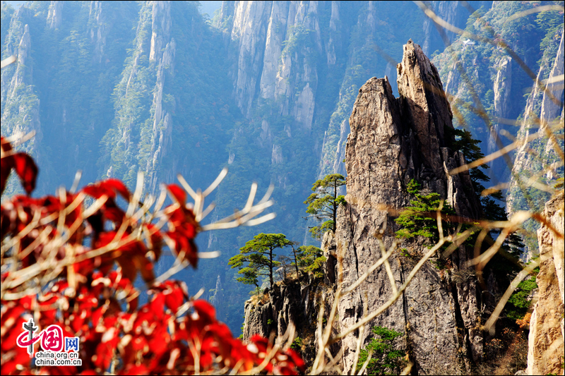 深秋黃山：一幅濃墨重彩的歐式油畫