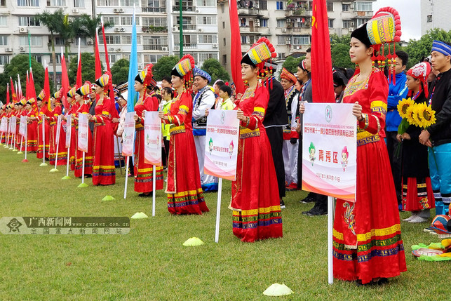 【焦點圖】【八桂大地、八桂大地-南寧】南寧市第十一屆少數民族傳統體育運動會盛大啟幕（圖文）