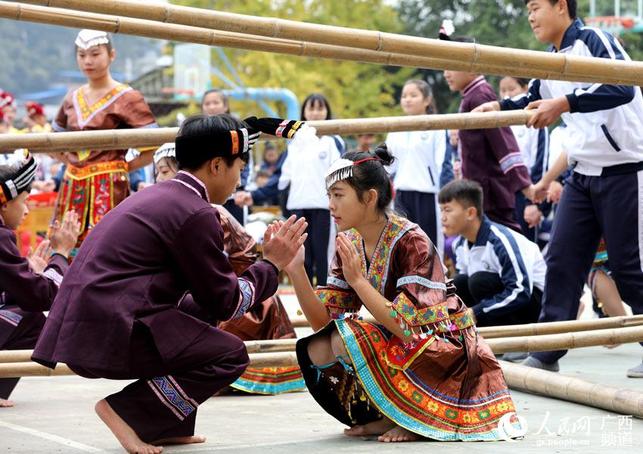 【焦點圖】【園區建設】【八桂大地、八桂大地-柳州】廣西三江：民族體育進校園