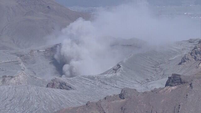 日本九州7.3級地震引發熊本縣阿蘇山發生小規模噴發(圖）