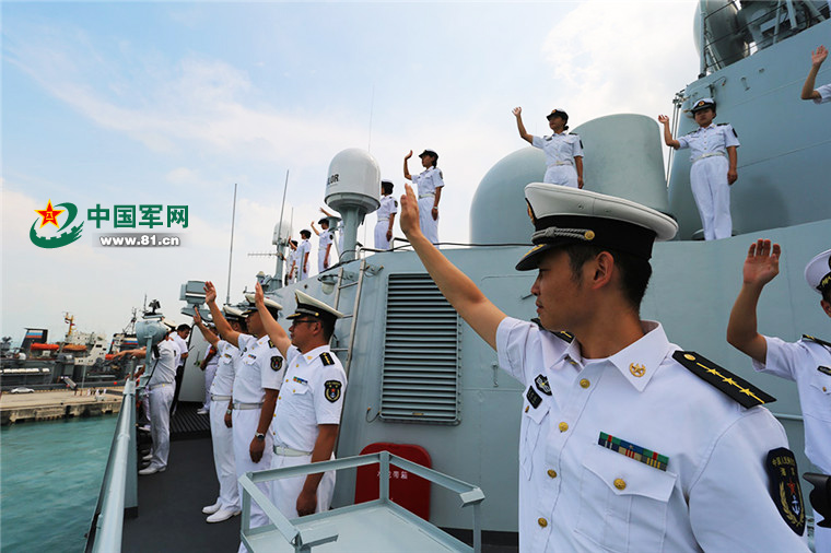 蘭州艦結束東盟10+8海上安全與反恐聯演 駛離新加坡