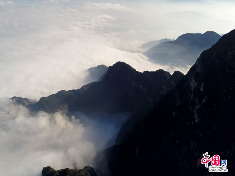 隆冬時節 峨眉山少有的定製版寫意中國畫