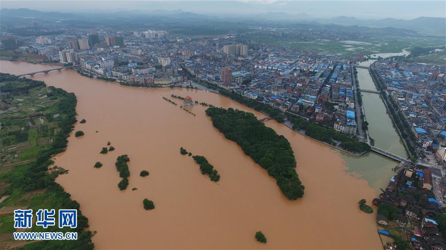 強降雨襲擊湖南 河流超警戒水位