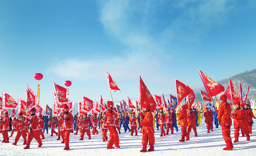 圖片默認標題_fororder_滿族八旗陣表演-1