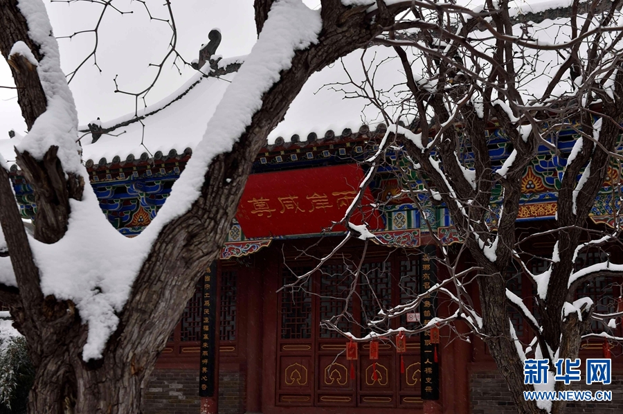 河南沁陽：博物館雪景更迷人