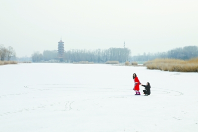 延慶迎來新年第一場雪