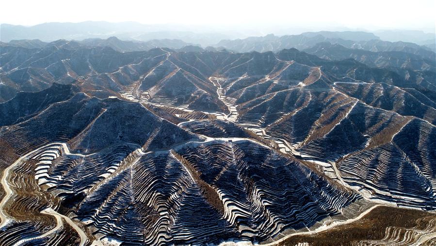 雪後梯田景如畫