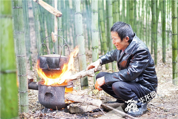 【行遊巴渝 標題摘要】食有肉居有竹 梁平百里竹海鼎鍋飯“熟”了