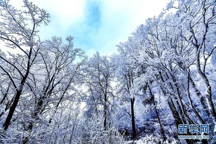 陜西漢中：雪後初霽紫柏山