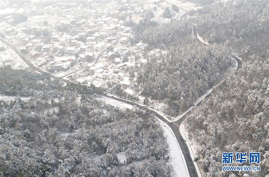 浙江安吉：美麗鄉村 雪景如畫