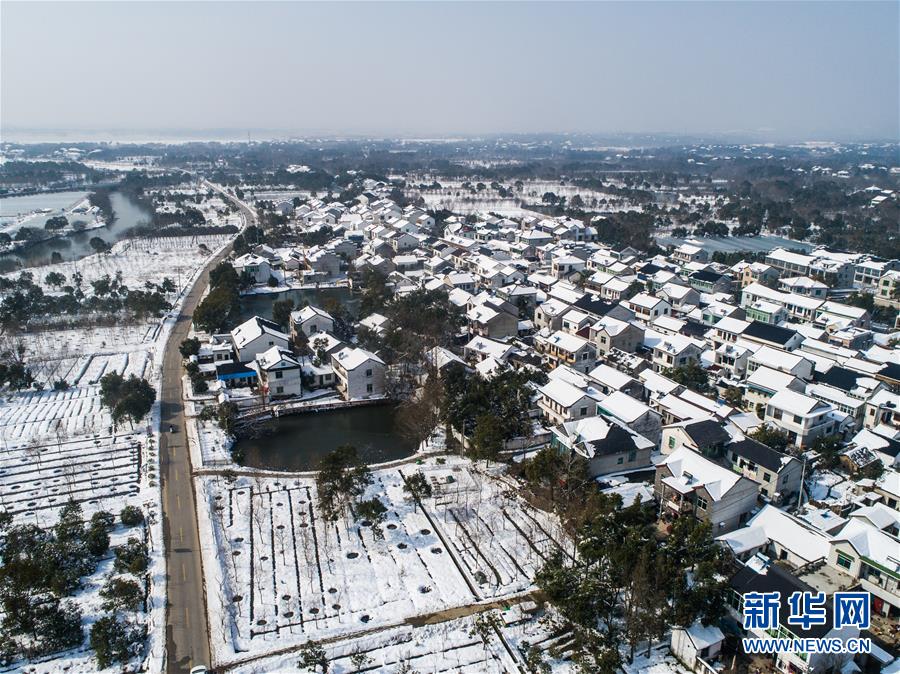 浙江長興：雪後鄉村美如畫