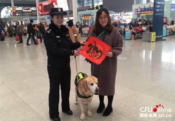 【已過審】【焦點圖】【八桂大地、八桂大地-南寧】【移動端】警犬 “泰森”：最後一次服役南寧春運