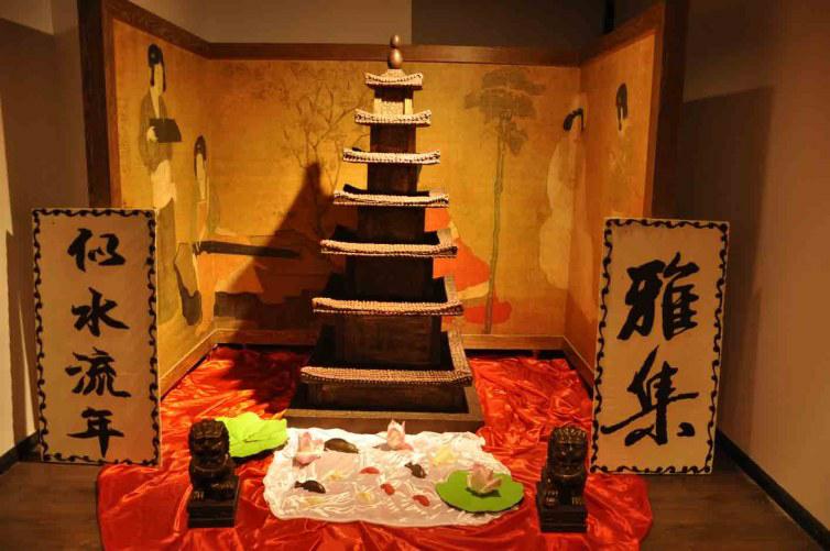 【焦點圖】大唐西市博物館辦巧克力展 現可以吃的"大雁塔"