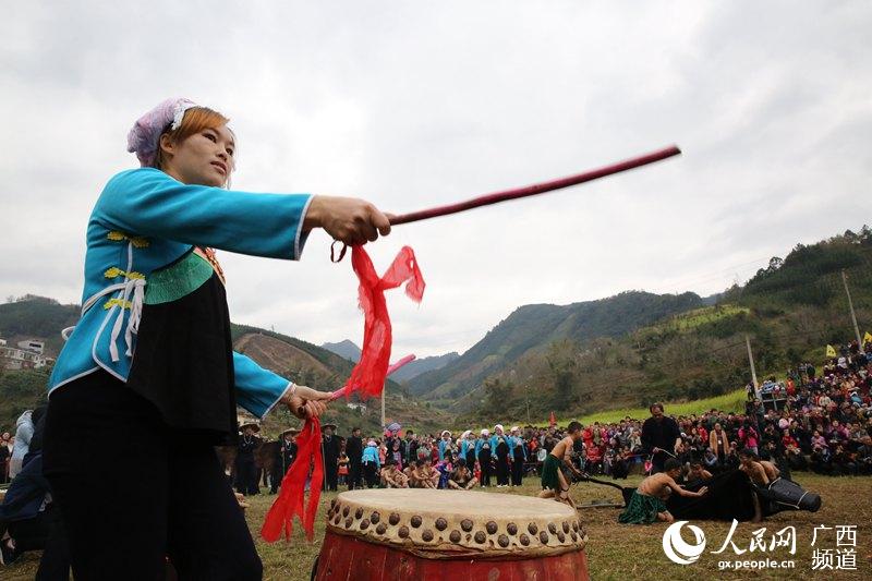 【焦點圖】【八桂大地】【旅遊文體】天峨紅水河壯族螞拐民俗文化節3月10-11日舉行