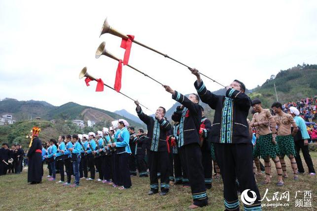 【焦點圖】【八桂大地】【旅遊文體】天峨紅水河壯族螞拐民俗文化節3月10-11日舉行