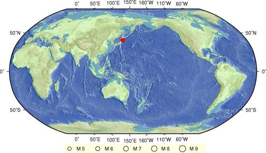 日本本州遠海發生6.2級地震 震源深度10千米