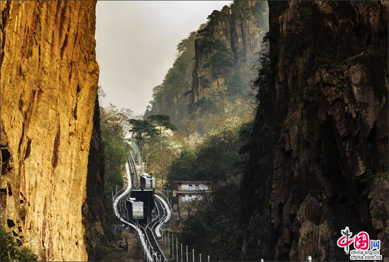 漫步黃山西海峽谷 觀石峰賞翠松身在雲中漾