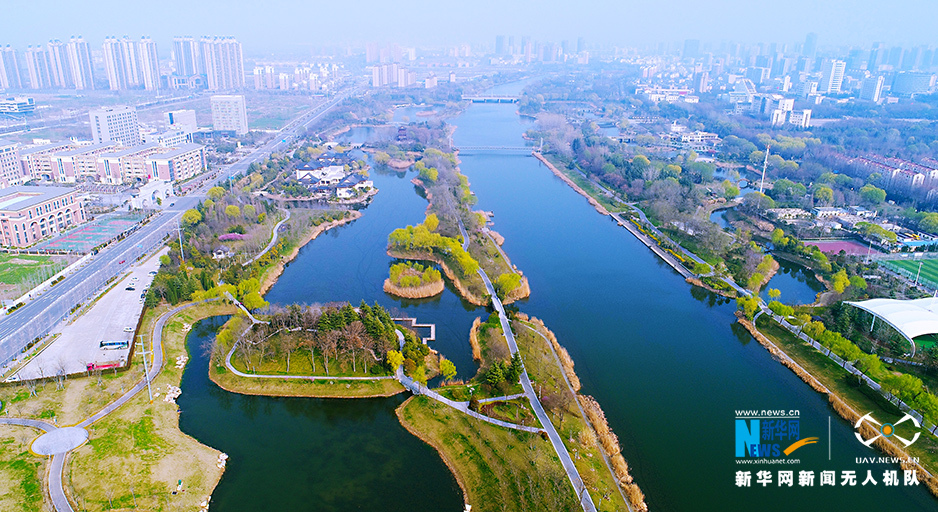 春色滿園 航拍宿遷黃河公園