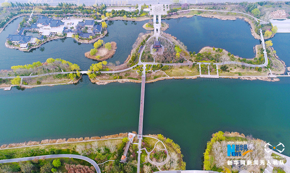 春色滿園 航拍宿遷黃河公園