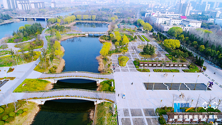 春色滿園 航拍宿遷黃河公園