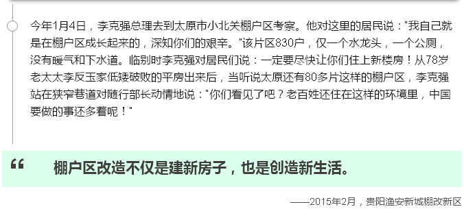 唸唸不忘棚戶區改造，總理走過的地方説過的話