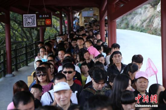 國慶第三日旅遊接待人數1.08億人次 鐵路持續高位運行