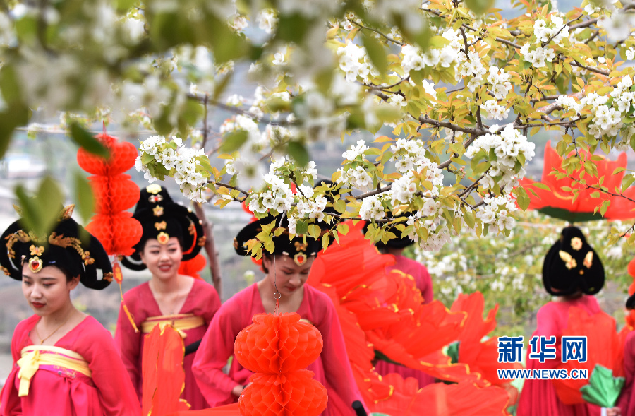 以花會友 第三屆高原梨花旅遊節在甘肅臨夏和政開幕