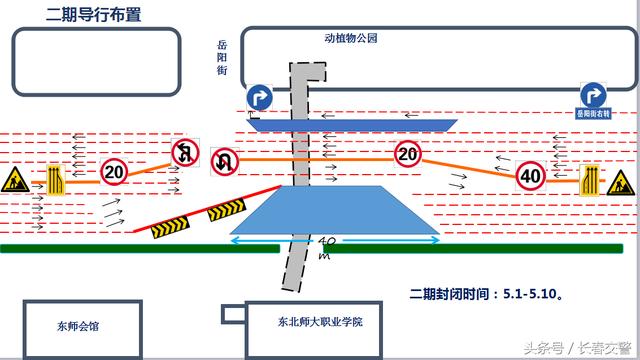 長春亞泰大街跨解放大路橋單幅封閉施工