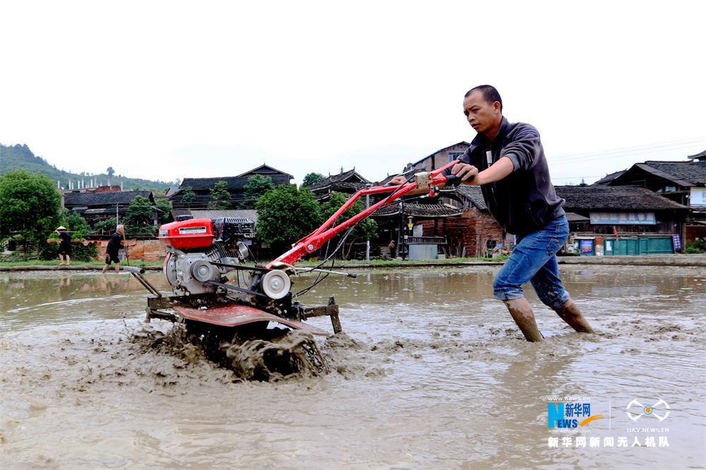 航拍廣西三江：侗鄉田園春耕曲