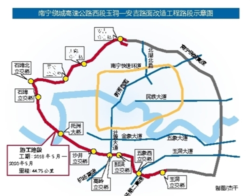 【熱門文章】【八桂大地】（首頁標題）南寧繞城高速西段工期持續至2020年（內容頁標題）南寧繞城高速西段實施路面改造 工期持續至2020年