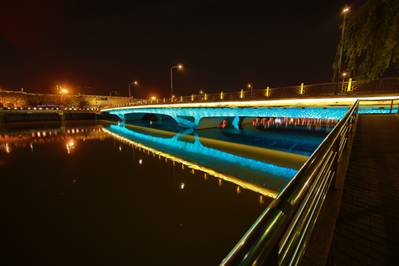 南京外秦淮河夜景照明亮燈 完整呈現南京夜印象