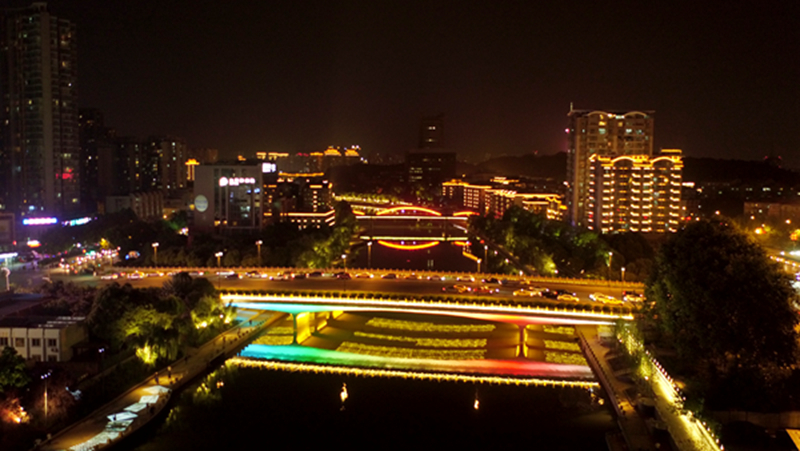 南京外秦淮河夜景照明亮燈 完整呈現南京夜印象