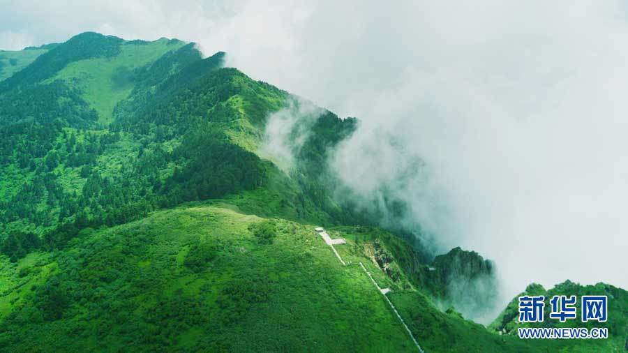 航拍“神農第一景”神農谷 雲霧蒸騰宛若仙境