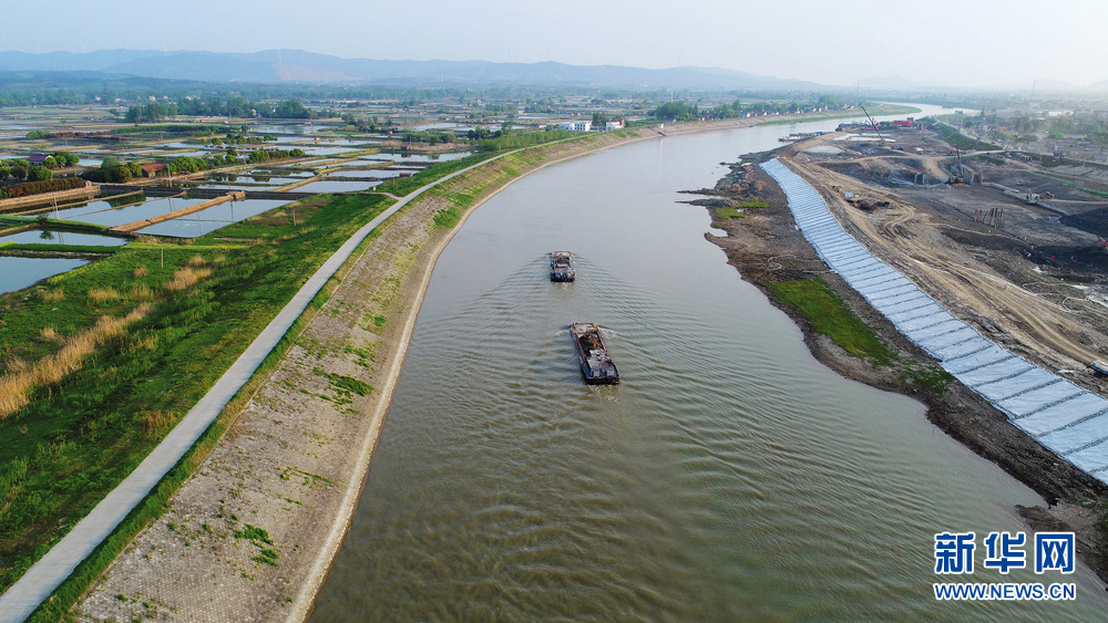 航拍安徽：河網相連 水上“高速”通江海